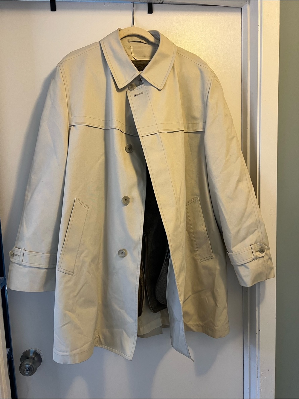 Men's Vintage Trench Coat by London Fog Size 46REG